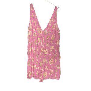 BP Pink Butterfly floral Romper Womens plus size 2X